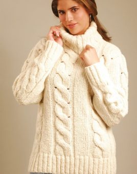 Lady’s Turtle Neck Sweater with ribbing