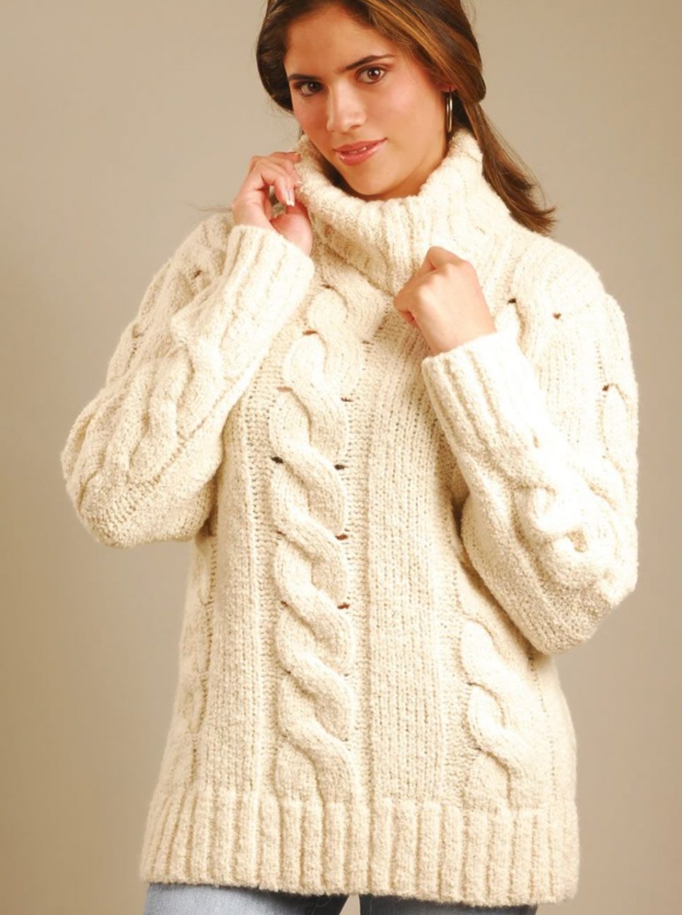 Lady’s Turtle Neck Sweater with ribbing