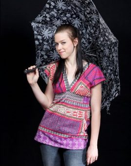 Tunica Kimono Folk Blouse
