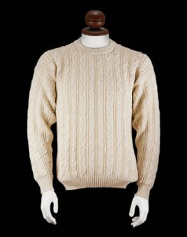Alpaca Sweater for Men with a Round Neck