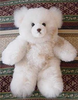 White Alpaca Teddy Bear 12"