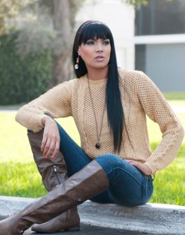 Alpaca Sweater for Woman with Cables
